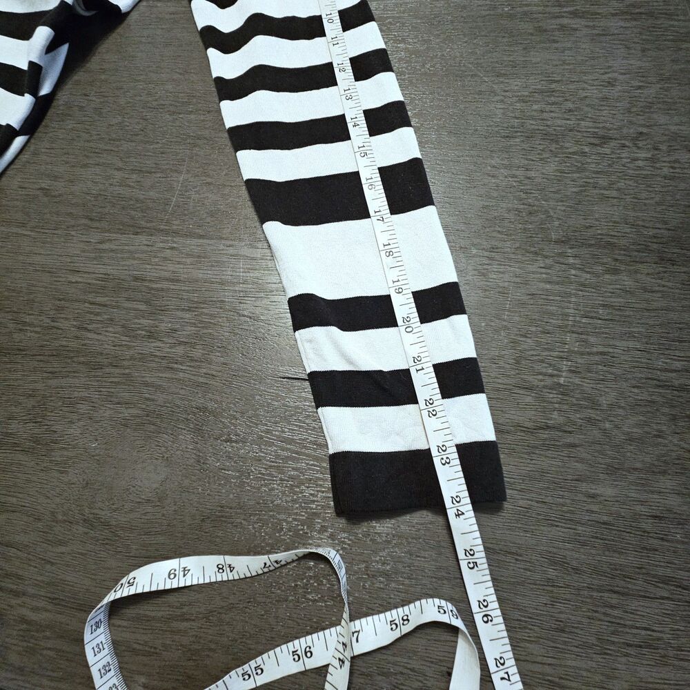 Diane Von Furstenberg Dress Womens Large White Black Stripe Silk Viscose - Picture 5 of 8
